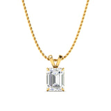 Ivana Jewels Charms & Pendant Yellow Gold / 14KT 2 Carat Emerald Diamond Gold Pendant
