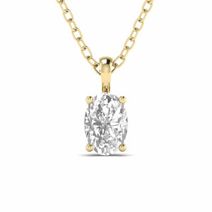 Ivana Jewels Charms & Pendant Yellow Gold / 14KT 3 Carat Oval Solitaire Diamond Pendant