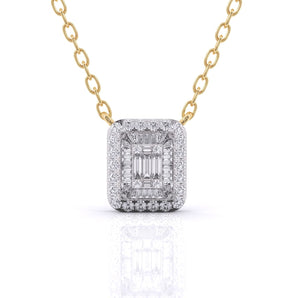 Ivana Jewels Charms & Pendant Yellow Gold / 14KT Baguette Diamond Pave Setting Pendant