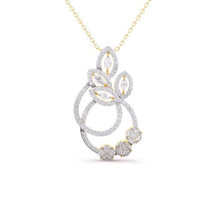 Ivana Jewels Charms & Pendant Yellow Gold / 14KT Classy Loop Diamonds Pendant