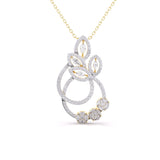 Ivana Jewels Charms & Pendant Yellow Gold / 14KT Classy Loop Diamonds Pendant