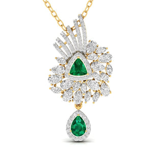 Ivana Jewels Charms & Pendant Yellow Gold / 14KT Coloured, Fancy Shape & Round Shape Diamonds Pendant