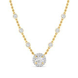 Ivana Jewels Charms & Pendant Yellow Gold / 14KT Diamond Bezel Necklace