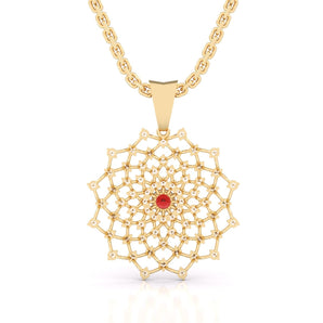 Ivana Jewels Charms & Pendant Yellow Gold / 14KT Geometric Bloom Pendant