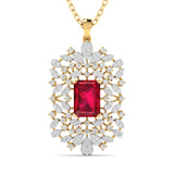 Ivana Jewels Charms & Pendant Yellow Gold / 14KT Large Ruby Cocktail Pendant