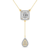Ivana Jewels Charms & Pendant Yellow Gold / 14KT Linear Diamond Pendants
