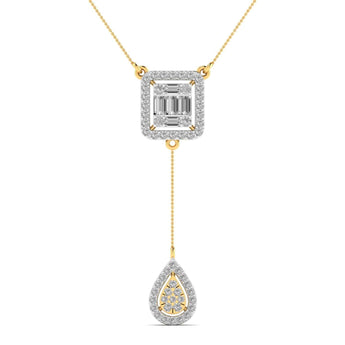 Ivana Jewels Charms & Pendant Yellow Gold / 14KT Linear Diamond Pendants