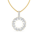 Ivana Jewels Charms & Pendant Yellow Gold / 14KT Minimalist Diamond Pendant Necklace