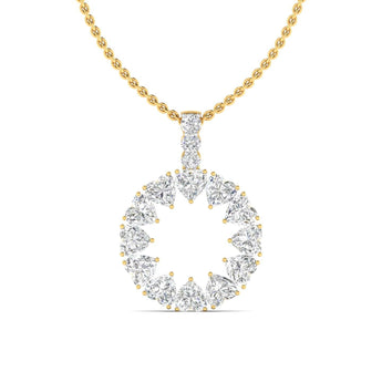 Ivana Jewels Charms & Pendant Yellow Gold / 14KT Minimalist Diamond Pendant Necklace