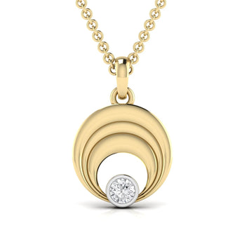 Ivana Jewels Charms & Pendant Yellow Gold / 14KT Moon Of My Life Lab Grown Diamond Pendant