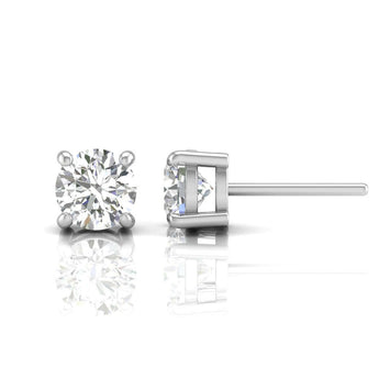 Ivana Jewels Earrings 0.50 Carat Each Solitaire Each 4-Prongs Setting Stud Earring