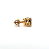 Ivana Jewels Earrings 1.01 Carat Each Round Diamond Studs Earring