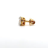 Ivana Jewels Earrings 1.01 Carat Each Round Diamond Studs Earring