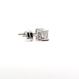 Ivana Jewels Earrings 1.03 carat Each Princess Solitaire Diamond 4-Prong Basket Setting Stud Earring