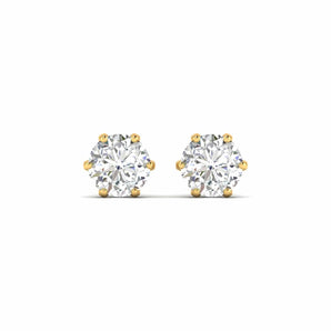 Ivana Jewels Earrings 1.06 Carats Each Round Diamonds 6-prongs Setting Studs Earrings