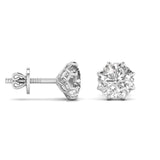 Ivana Jewels Earrings 1.5 Carats Each Round Diamond 8 Prong Setting Studs Earring