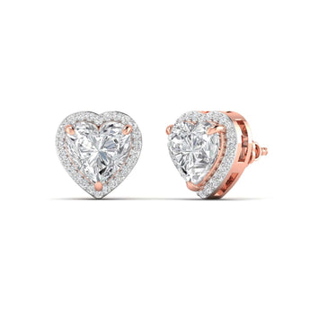 Ivana Jewels Earrings 1.50 Carat Each Fancy Heart Shape Earrings For Her