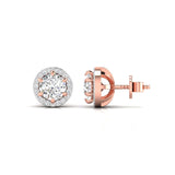 Ivana Jewels Earrings 1 Carat Each Round Diamonds Halo Studs Earring