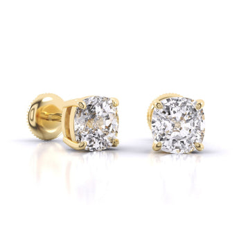 Ivana Jewels Earrings 1 Carat Each Solitaire Diamond Earrings