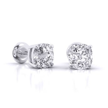 Ivana Jewels Earrings 1 Carat Each Solitaire Diamond Earrings