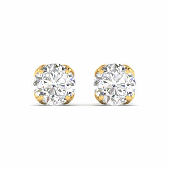 Ivana Jewels Earrings 1 Carats Each Round Diamonds 4-prongs Setting Studs Earrings