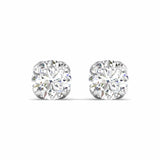 Ivana Jewels Earrings 1 Carats Each Round Diamonds 4-prongs Setting Studs Earrings