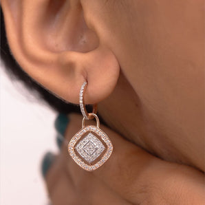 Ivana Jewels Earrings 14KT Aurora Cascade Diamond Link Earrings