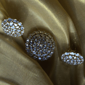 Ivana Jewels Earrings 14KT Diamond Trio Polki Perfection Earring