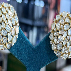 Ivana Jewels Earrings 14KT Diamond Trio Polki Perfection Earring