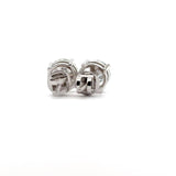 Ivana Jewels Earrings 2.03 Carat Each Round Diamond Solitaire 4 Prong Setting Studs Earring
