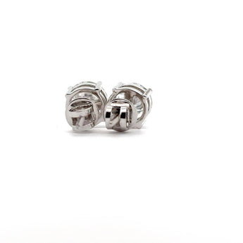 Ivana Jewels Earrings 2.03 Carat Each Round Diamond Solitaire 4 Prong Setting Studs Earring