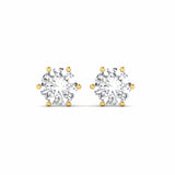 Ivana Jewels Earrings 2.13 Carats Each Round Diamonds 6-prongs Setting Studs Earrings