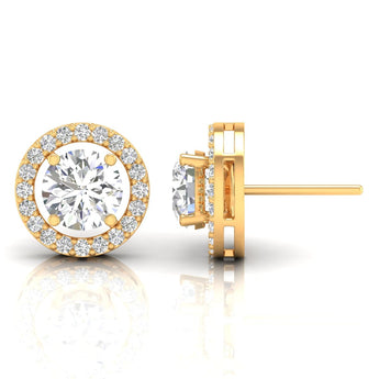 Ivana Jewels Earrings 3 Carat Solitaire Classy Spiral Diamond Studs