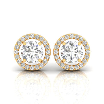 Ivana Jewels Earrings 3 Carat Solitaire Classy Spiral Diamond Studs