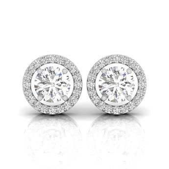 Ivana Jewels Earrings 3 Carat Solitaire Classy Spiral Diamond Studs