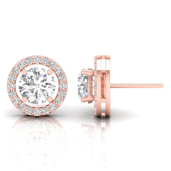 Ivana Jewels Earrings 3 Carat Solitaire Classy Spiral Diamond Studs