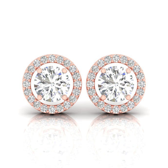 Ivana Jewels Earrings 3 Carat Solitaire Classy Spiral Diamond Studs