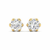 Ivana Jewels Earrings 4 Carats Each Round Diamonds 6-prongs Setting Studs Earrings