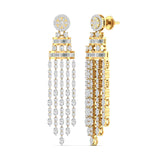 Ivana Jewels Earrings 5 Carat Diamond Gold Dangler Earrings