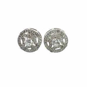 Ivana Jewels Earrings 50 Pointers Each Round Diamonds Cluster Earrings