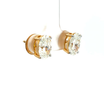 Ivana Jewels Earrings 6ct Oval Diamond Stud Earrings