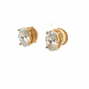 Ivana Jewels Earrings 6ct Oval Diamond Stud Earrings