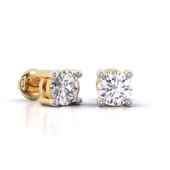 Ivana Jewels Earrings 80 Pointers Round Cut Diamonds Statement Studs