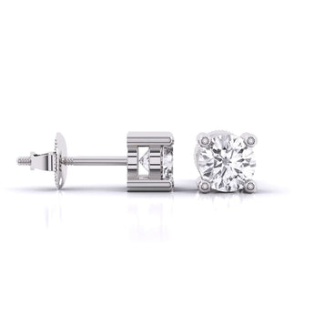 Ivana Jewels Earrings 80 Pointers Round Cut Diamonds Statement Studs