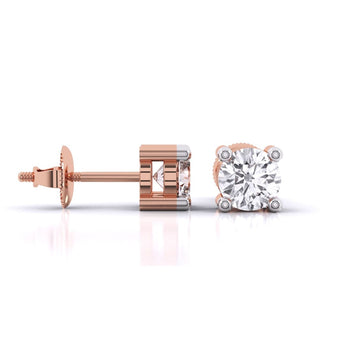 Ivana Jewels Earrings 80 Pointers Round Cut Diamonds Statement Studs