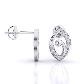 Ivana Jewels Earrings Allie Round Diamond Earrings
