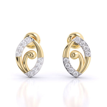 Ivana Jewels Earrings Allie Round Diamond Earrings