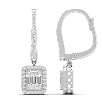 Ivana Jewels Earrings Baguette and Round Diamond Earrings