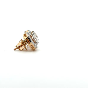 Ivana Jewels Earrings Centre Round Diamond Halo Earring