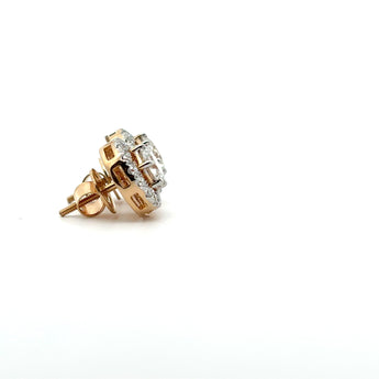 Ivana Jewels Earrings Centre Round Diamond Halo Earring
